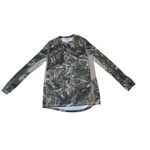 Mossy Oak Long Sleeve Camo Shirt Mens Size Medium Scent Control Camoflauge